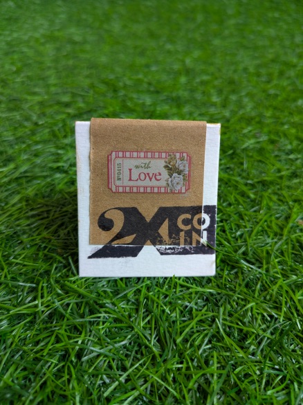 2XCOIN matchbox sitting on grass