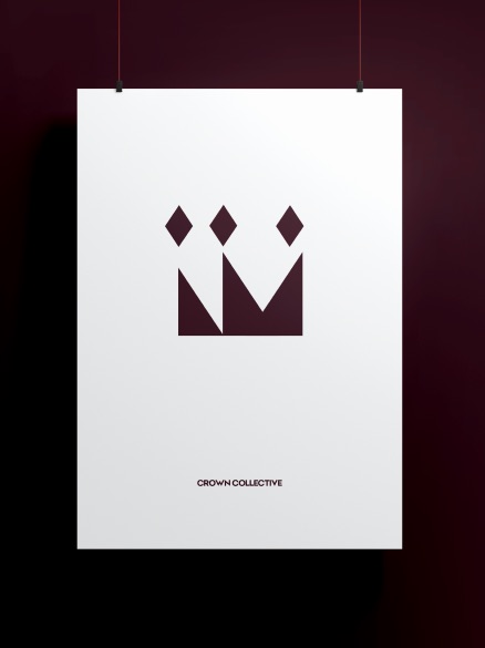Crown Collective poster hanging on a dark wall