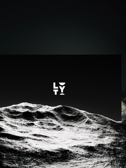 LYT monogram over a grey lunar surface