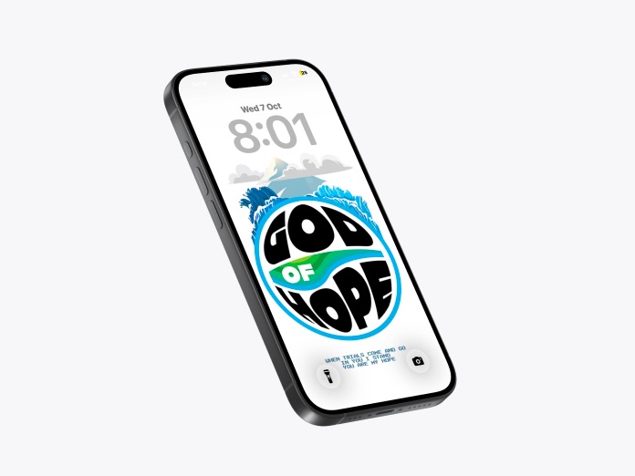 God of Hope phone lock screen