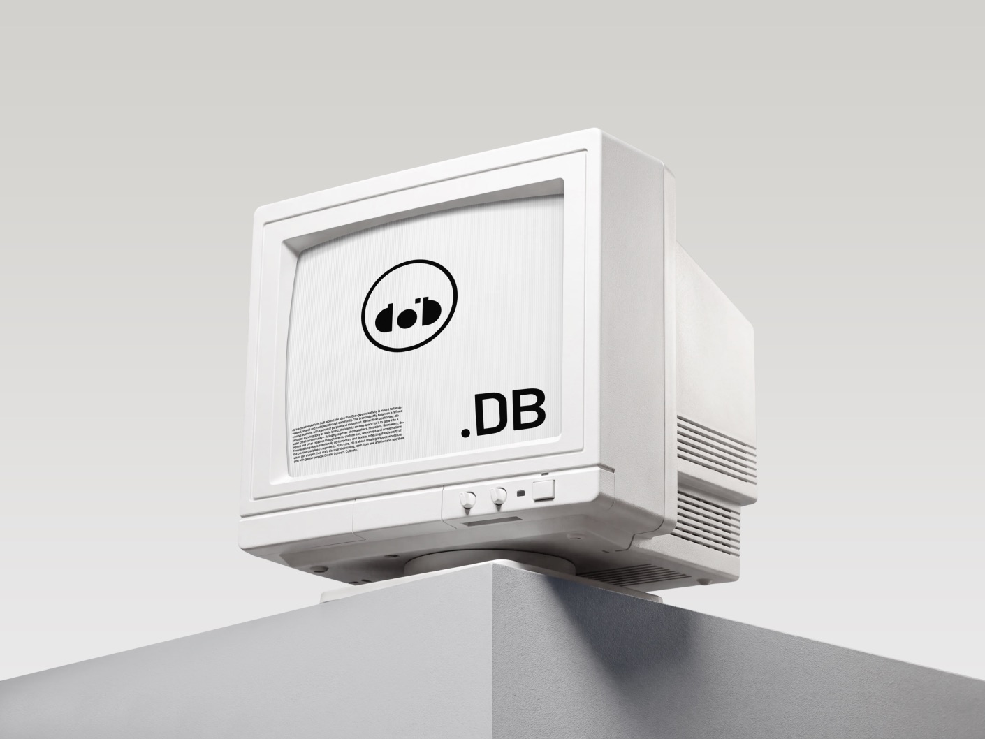 .DB mark on a screen